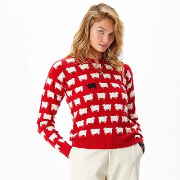 Vintage Made in England Iconic Princess Diana Black Sheep Sweater Size S… - Picture 7 of 7